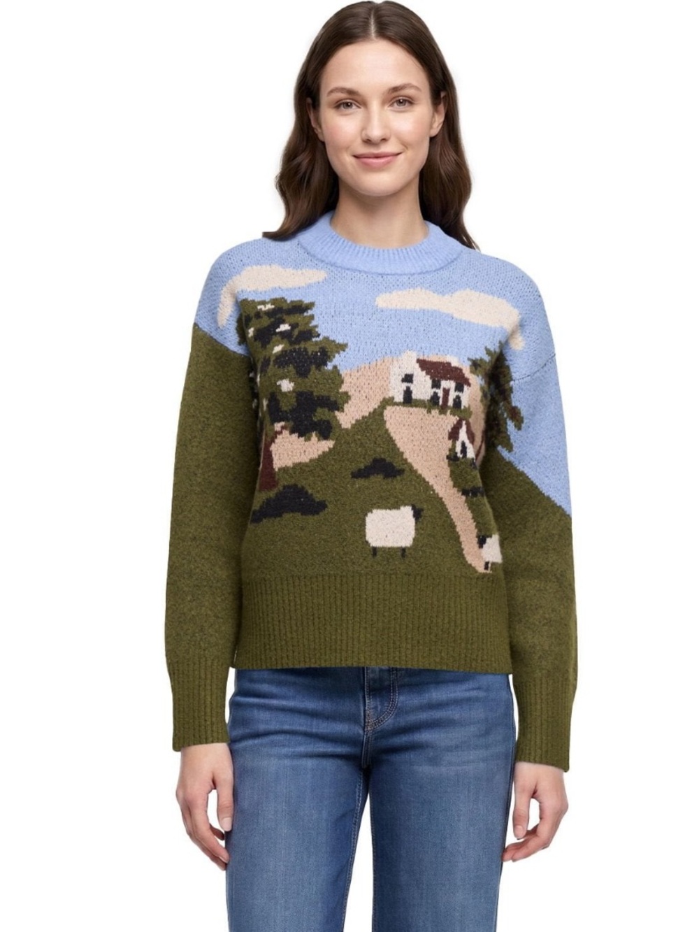 Woolrich Sheep House Jacquard Sweater NWT